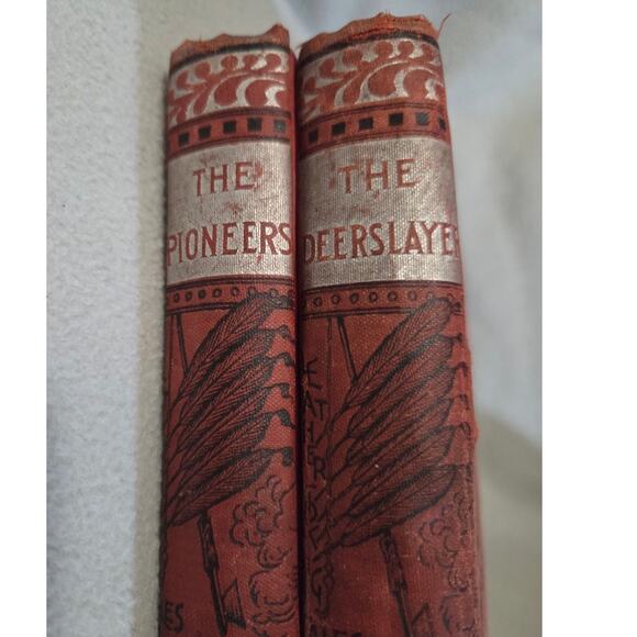 Set 2 The Leather Stocking Tales by Cooper 1927 Pioneers Deerslayer - Picture 4 of 9